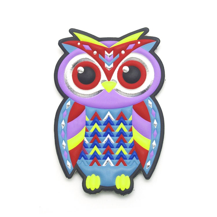 东莞厂家定做批发卡通魔术贴徽章布贴服装樱桃视频大全免费高清版定制个性猫头鹰补丁贴