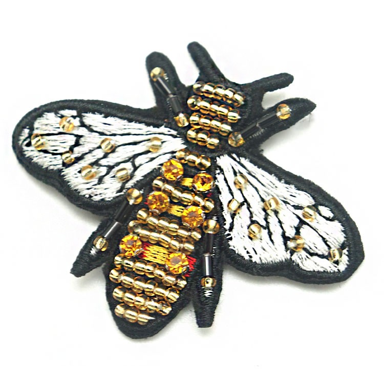 厂家直销立体手工钉珠绣印度丝蜜蜂布贴樱桃视频大全免费高清版服装鞋包批发